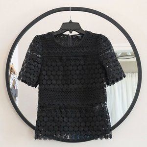 NWOT Express Black Lace Sheath Top